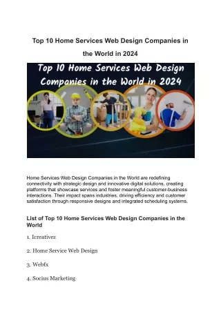 top 10 home services web design companies in