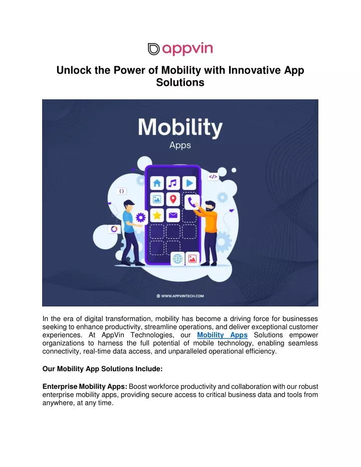 unlock the power of mobility with innovative