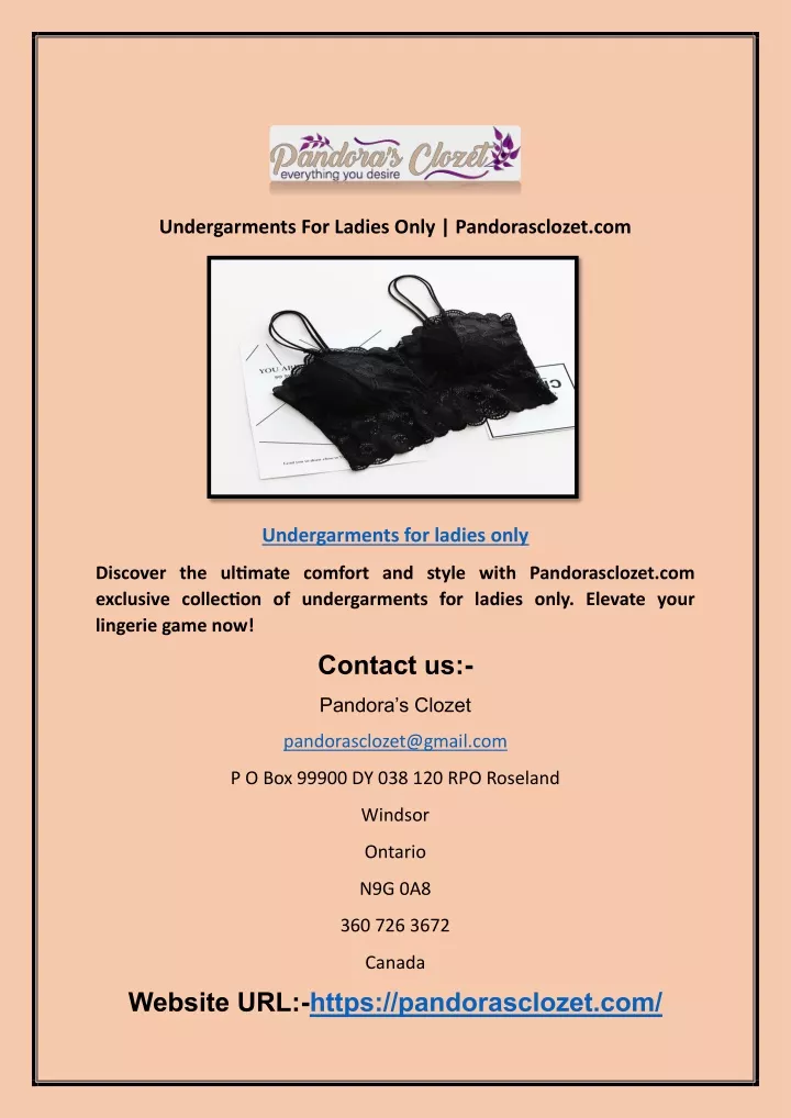 undergarments for ladies only pandorasclozet com