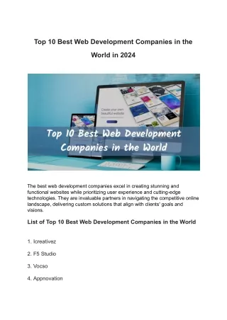 top 10 best web development companies in the