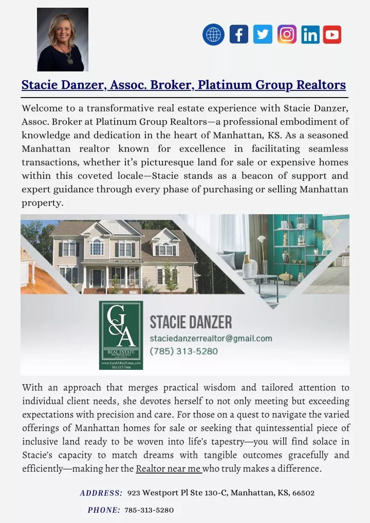 stacie danzer assoc broker platinum group realtors