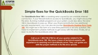 Effective Solutions for QuickBooks Desktop Error Code 185