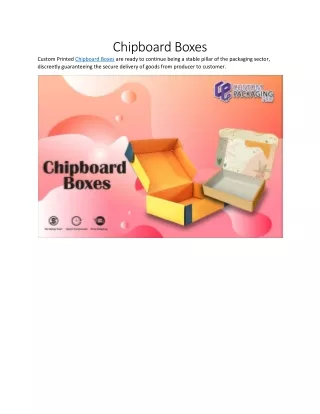 Chipboard Boxes