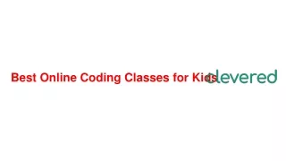 Best Online Coding Classes for Kids