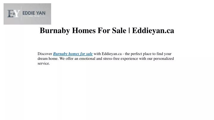 burnaby homes for sale eddieyan ca