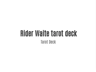 Rider Waite tarot deck