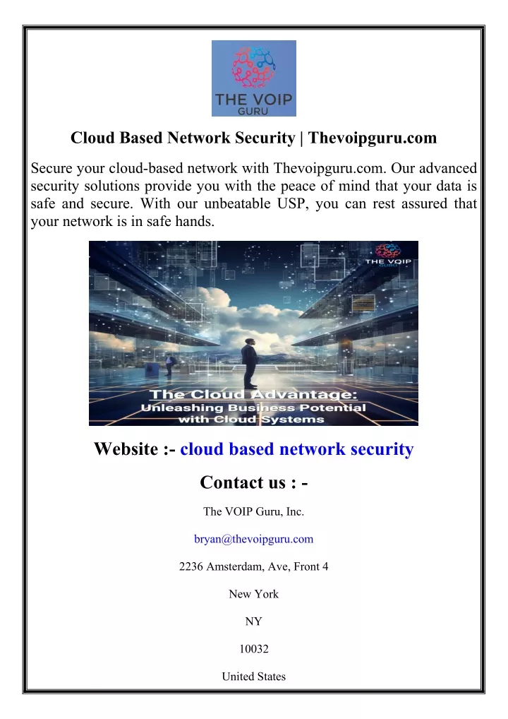 cloud based network security thevoipguru com