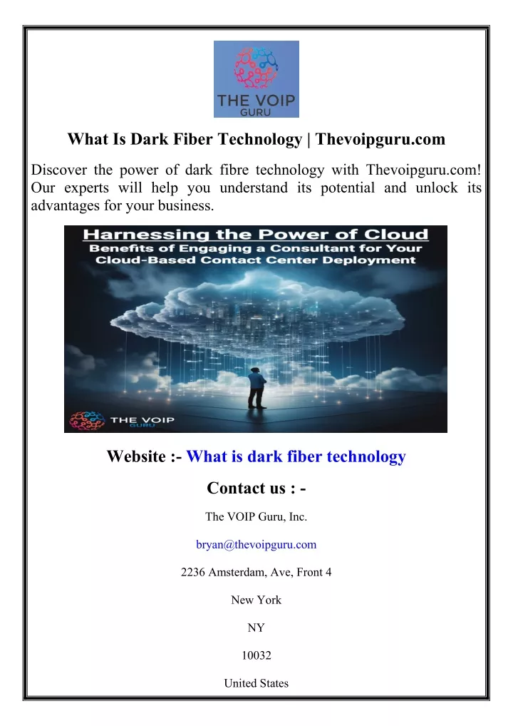 what is dark fiber technology thevoipguru com