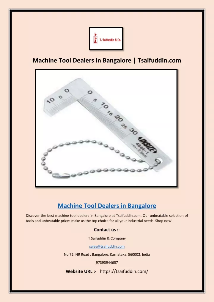 machine tool dealers in bangalore tsaifuddin com