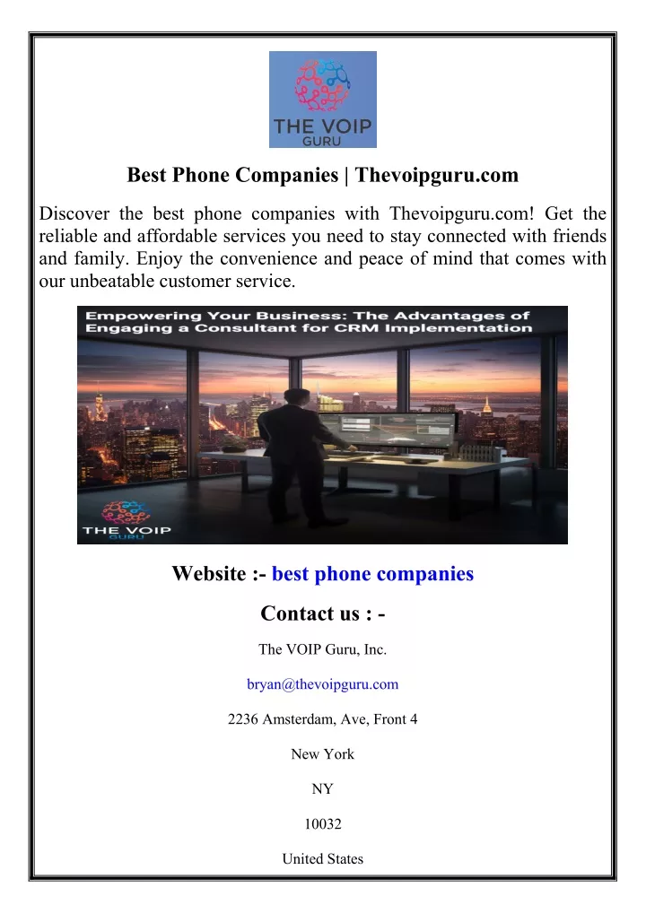 best phone companies thevoipguru com