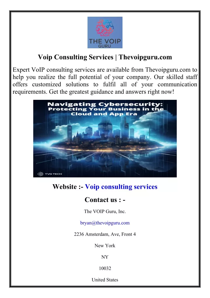 voip consulting services thevoipguru com