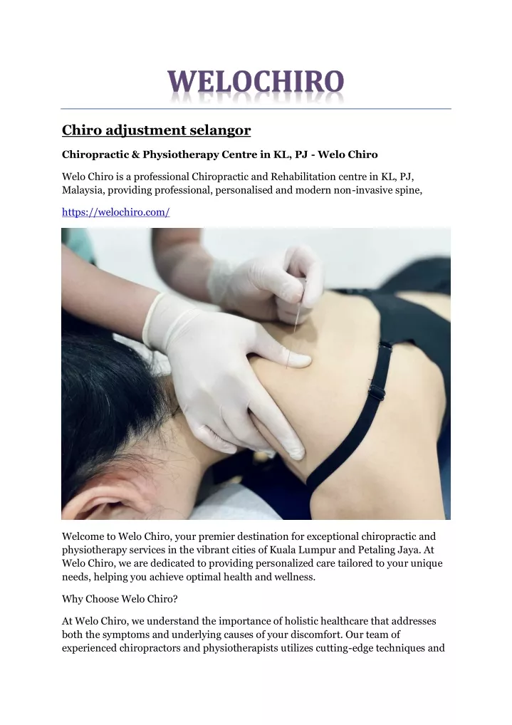 chiro adjustment selangor