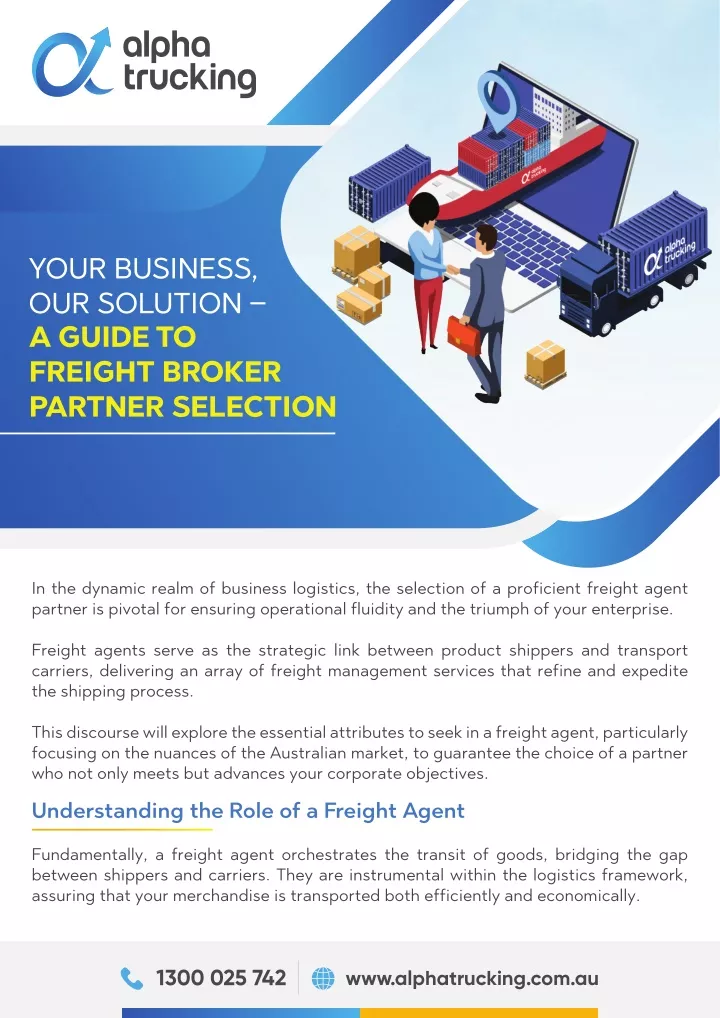 your business our solution a guide to freight