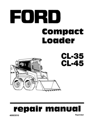 Ford CL35 Compact Loader Service Repair Manual