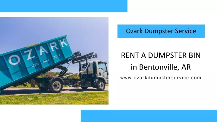 rent a dumpster bin in bentonville ar