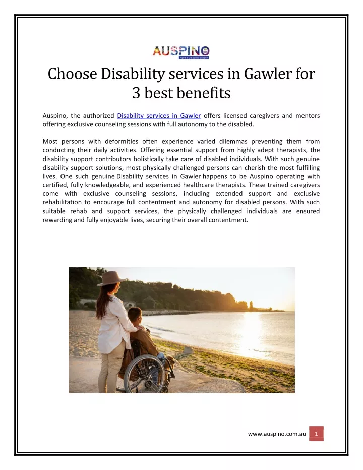 choose disability services in gawler for 3 best