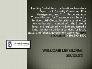 Professional Security Services TX Ppt