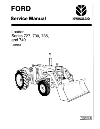 Ford New Holland 727 Loader Service Repair Manual