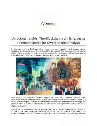 Unlocking Insights- The-Blockchain.com Emerges as a Premier Source for Crypto Market Analysis