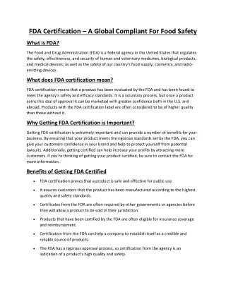 certificado fda (spain)
