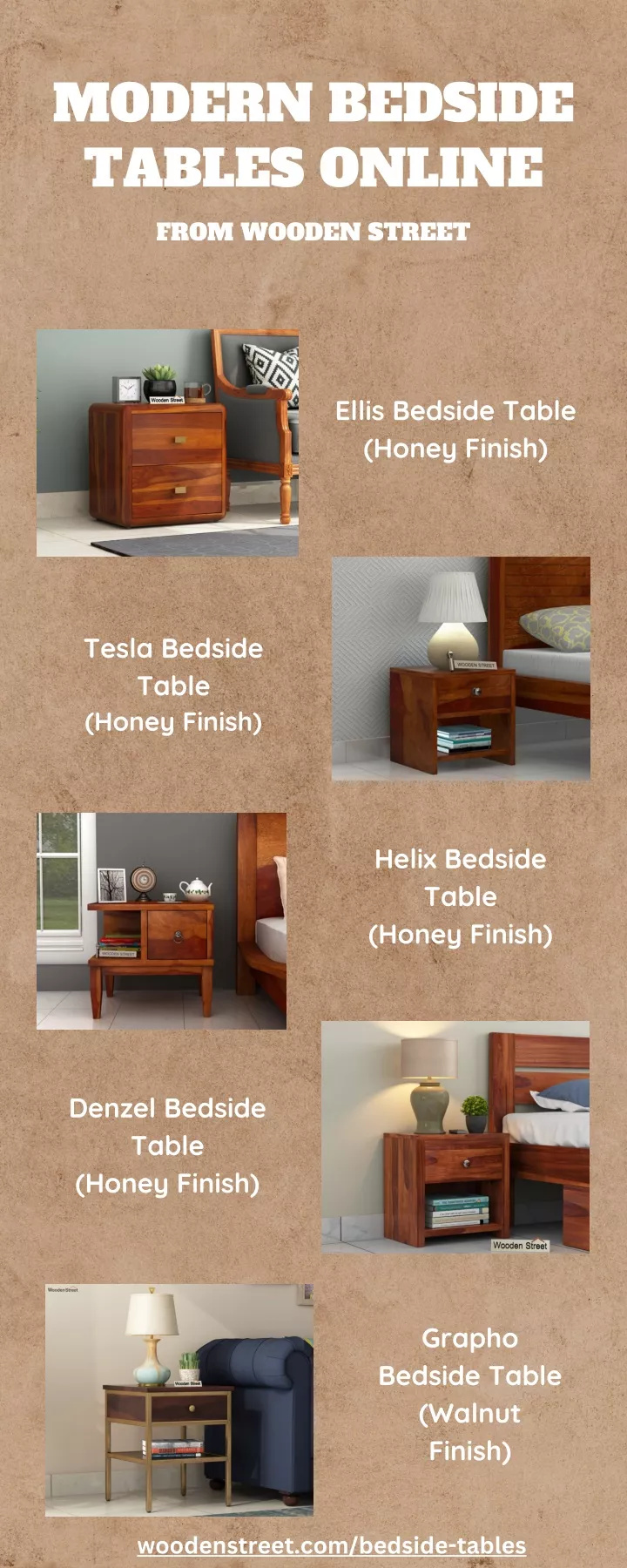 modern bedside tables online