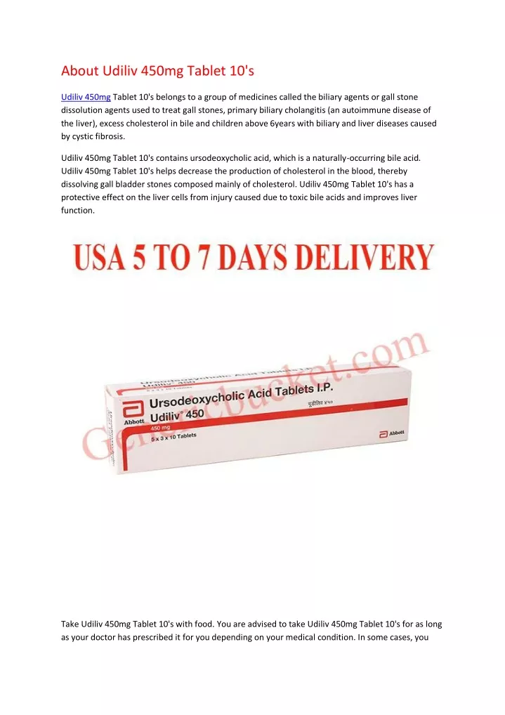 about udiliv 450mg tablet 10 s