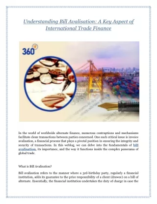Understanding Bill Avalisation: A Key Aspect of International Trade Finance