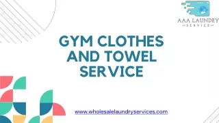 Stay Fresh and Clean with Our Gym Clothes and Towel Service