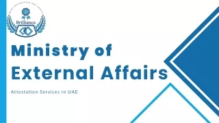 Ministry of External Affairs Attestation