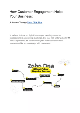 How Customer Engagement Helps Your Business: A Journey Through Zoho CRM Plus