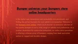 Bumper universe your bumpers store online headquarters
