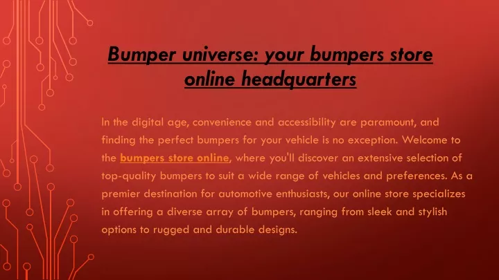 bumper universe your bumpers store online headquarters