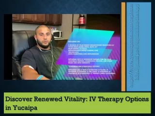 Discover Renewed Vitality IV Therapy Options in Yucaipa