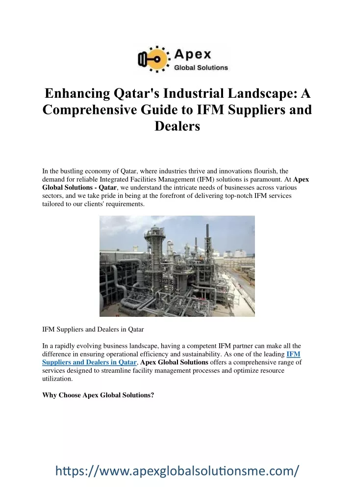 enhancing qatar s industrial landscape