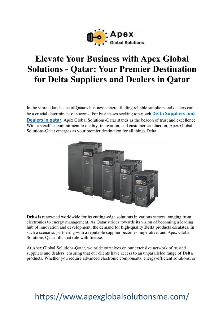 elevate your business with apex global solutions