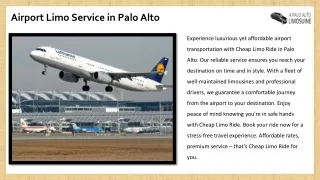 Airport Limo Service in Palo Alto