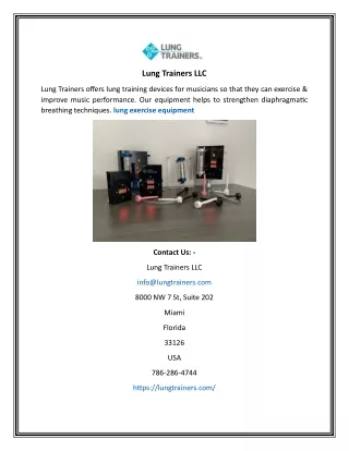 Lung Exercise Equipment | Lung Trainers