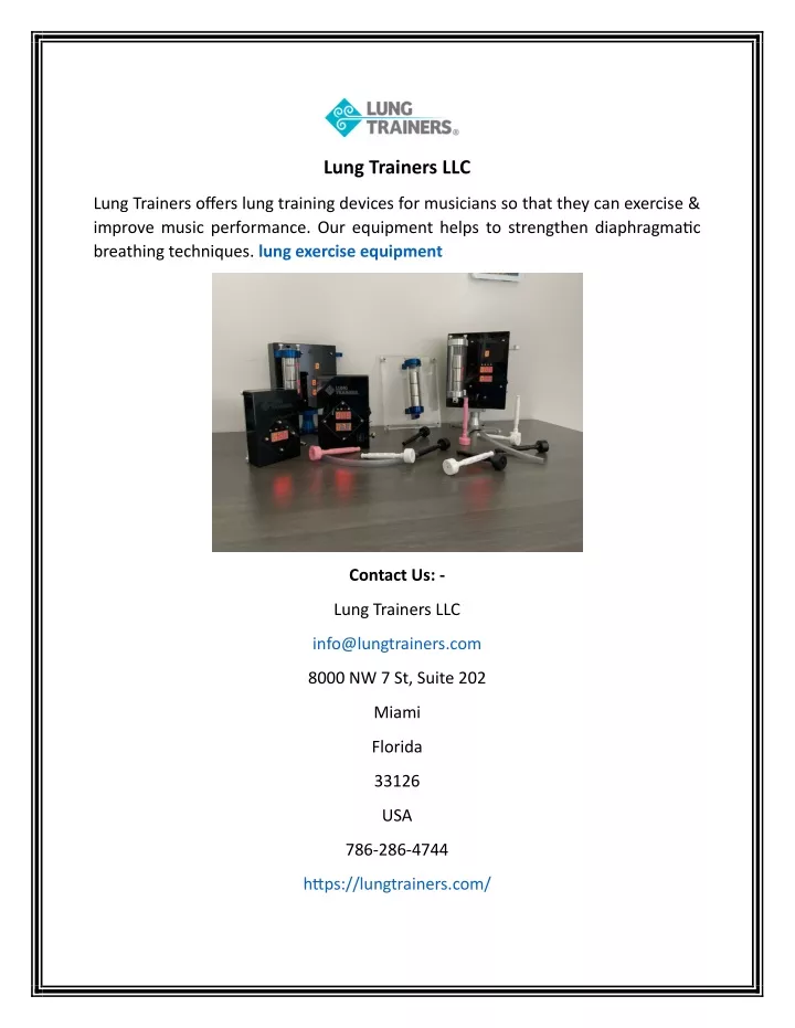 lung trainers llc