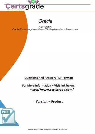 Excel in 1Z0-1058-23 Oracle Risk Management Cloud 2023 Exam Propel Your Career