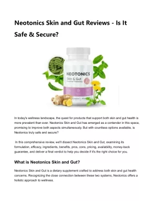 neotonics skin and gut reviews is it