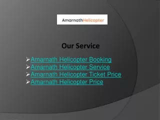 Amarnath Helicopter Booking