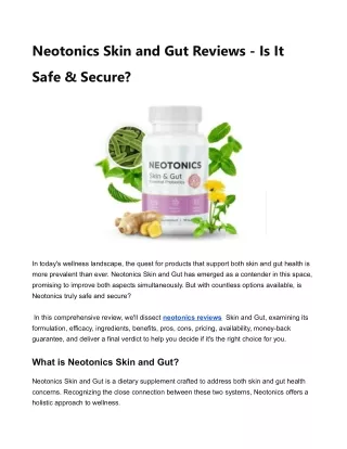neotonics skin and gut reviews is it
