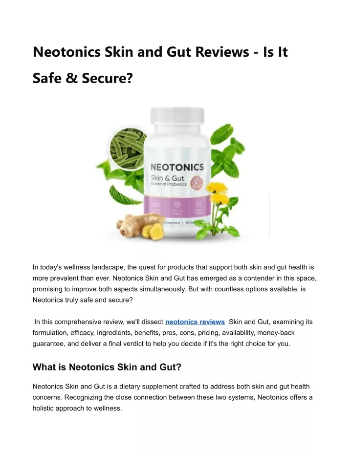 neotonics skin and gut reviews is it