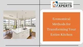 Economical Methods for Transforming Your Entire Kitchen