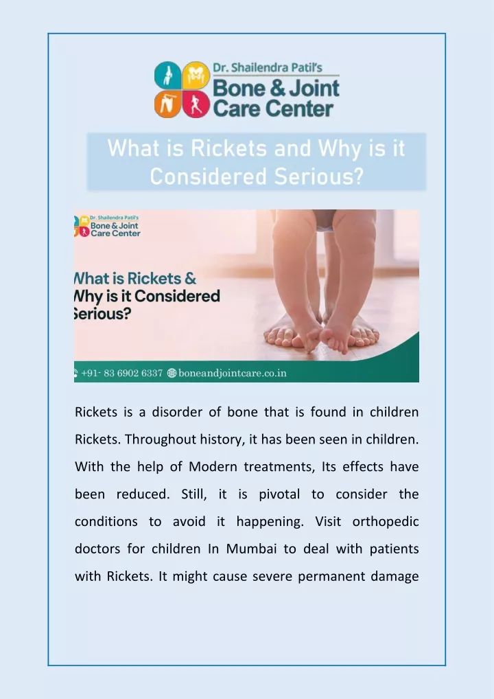 rickets is a disorder of bone that is found
