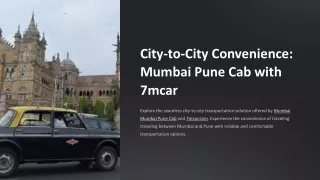 city to city convenience mumbai pune cab with