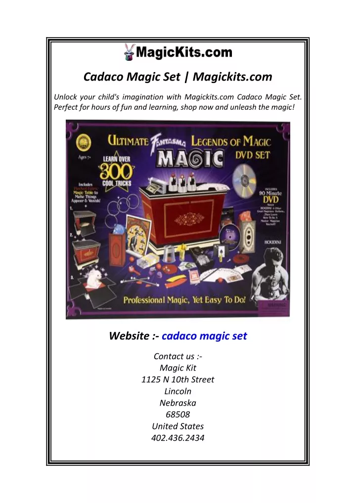 cadaco magic set magickits com