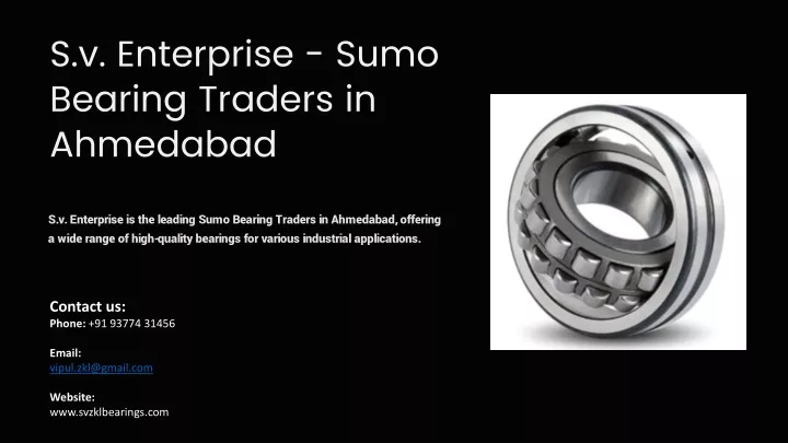 s v enterprise sumo bearing traders in ahmedabad