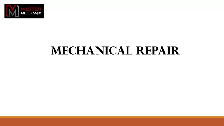 mechanical repair