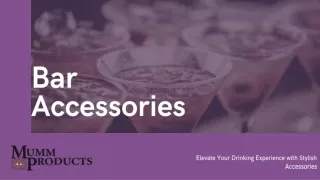 Premium Bar Accessories for Every Occasion
